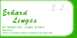 erhard linges business card